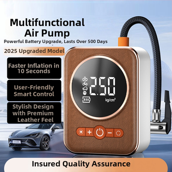 Безжична помпа за автомобилни гуми с цифров дисплей, 200W, едноцилиндрова, 25 л/мин, USB зареждане