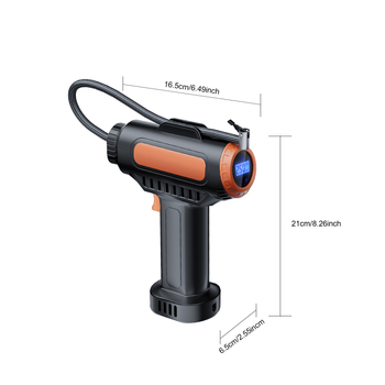 Безжичен преносим автомобилен помпа за надуване на гуми, 100W, 30 л/мин, 2+ цилиндъра, манометр за налягането, LED осветление
