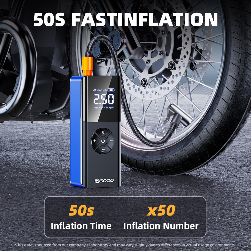 Bežična prijenosna pumpa za zrak u automobilu s digitalnim zaslonom, 22 cilindara, 12V, 120W, punjiva