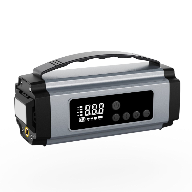 Automobilski starter i Power Bank s pumpom za zrak — 600A maksimalna struja, 12V, 100W, 70 L/min, Digitalni prikaz
