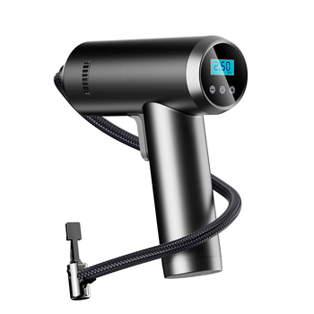 Автомобилна въздушна помпа с цифров дисплей; еднокамерна конструкция; въздушен поток 25 л/мин; издуване с изключително бърза скорост; мощност под 80 W