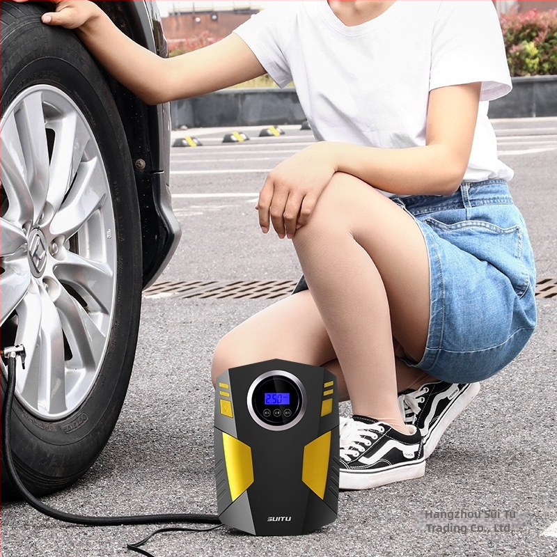 Prijenosna 12V pumpa za gume automobila s digitalnim prikazom i manometrom, 120W, 40 L/min, USB punjenje