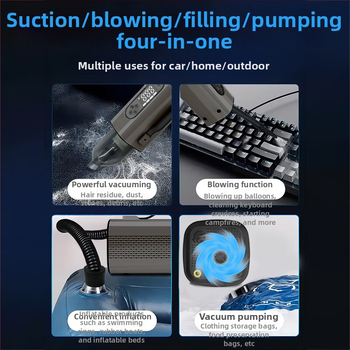 Αυτοματοποιημένος αυτοκινητικός συμπιεστής αέρα και μπαταρία έκτακτης ανάγκης, 8-σε-1 εξωτερική πηγή ενέργειας (11.1V, 180W, 30 L/min, ψηφιακή οθόνη, 5–20 λεπτά λειτουργίας)