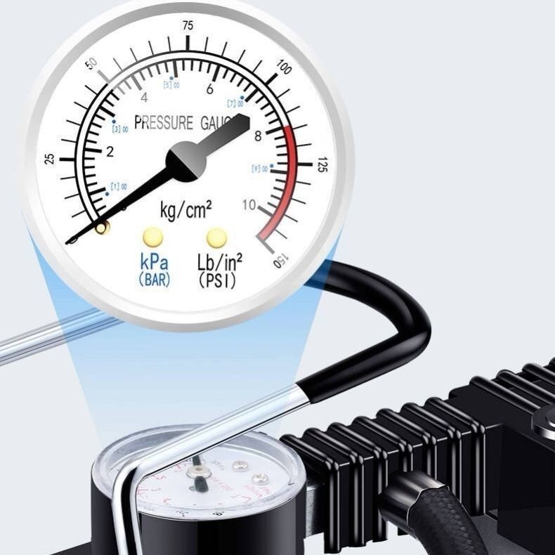 Pumpa za zrak za električna vozila: 72V, 120W, 35 L/min, kabel 1,5–3 m, manometar
