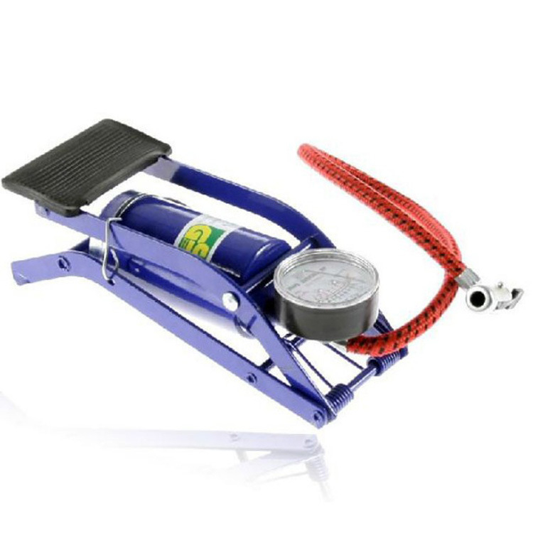 Stopalna pumpa za napuhavanje guma za automobile, motocikle, električna vozila i bicikle - 80W, jednocilindrična, 25 L/min, 49 cm crijevo, Model 8856