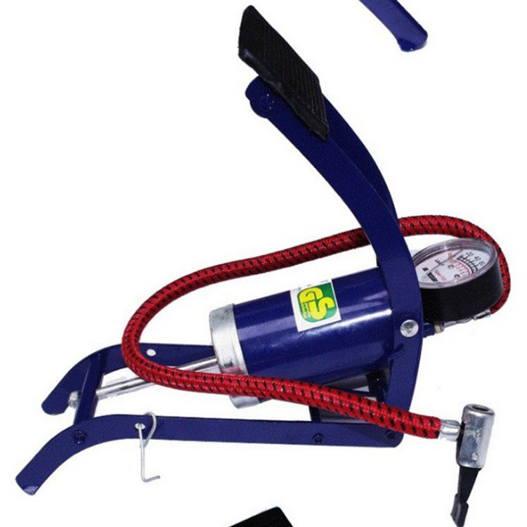 Stopalna pumpa za napuhavanje guma za automobile, motocikle, električna vozila i bicikle - 80W, jednocilindrična, 25 L/min, 49 cm crijevo, Model 8856