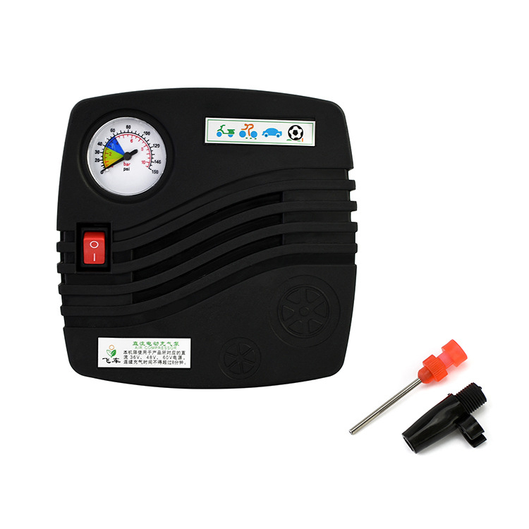 Prijenosna pumpa za automobil, univerzalni DC36-60V, s manometrom tlaka, 70 L/min, <80W, duljina kabela 1,6 m
