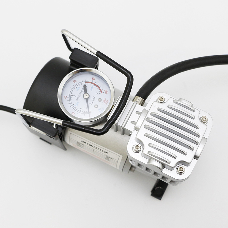 Xinxin Pompa de aer electrică pentru mașini și motociclete, 220V, 200W, cu manometru, 35 L/min, cablu 1,5 m, cilindru unic