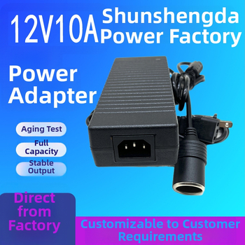 SSD 12V automobilių maitinimo adapteris, įvadas 100-240V, išvestis 12V 10A, 120W