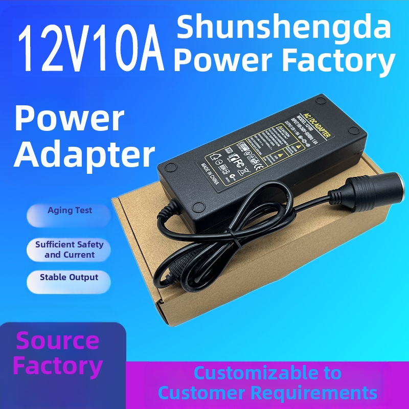 SSD 12V automobilių maitinimo adapteris, įvadas 100-240V, išvestis 12V 10A, 120W