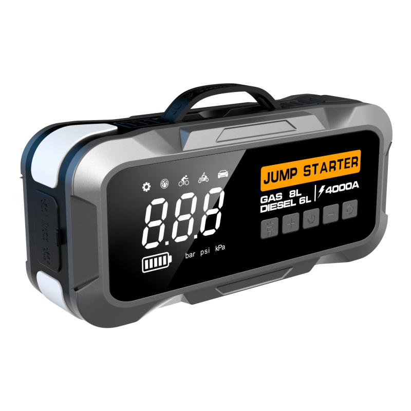 Cy97 pornire de urgență pentru mașină cu compresor de aer încorporat, model Cy97, curent de vârf 4000A, tensiune de intrare 9V, tensiune de ieșire 12V, putere de ieșire 44.4W, certificat CE/FCC/ROHS