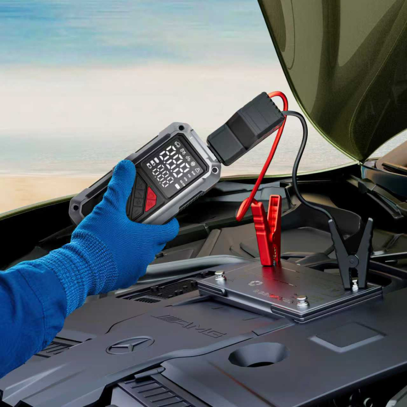 Prijenosna automobilska pumpa za zrak s nužnim izvorom napajanja i USB punjenjem, 12V, 25 L/min