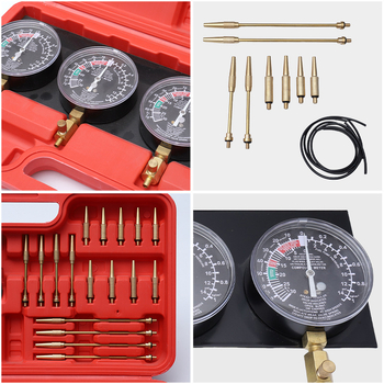 Topu četverocilindarski vakuumski mjerač za servis automobila — tijelo od željeza i bakra