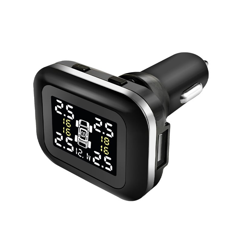 Mini vanjski TPMS senzor tlaka u gumama s HD zaslonom, napajanje iz utičnice za cigaretu, model C110, kućište ABS+PC, raspon prikaza 0-6.0 BAR, točnost ±0.1