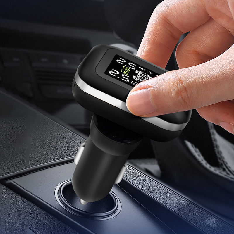 Mini vanjski TPMS senzor tlaka u gumama s HD zaslonom, napajanje iz utičnice za cigaretu, model C110, kućište ABS+PC, raspon prikaza 0-6.0 BAR, točnost ±0.1