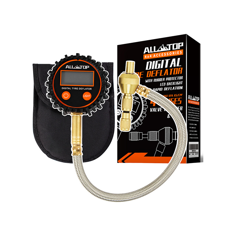 Ηλεκτρονικός ψηφιακός μετρητής πίεσης ελαστικών με λειτουργία εκτόνωσης, φορητός, για οχήματα εκτός δρόμου, μέτρηση έως 70 PSI
