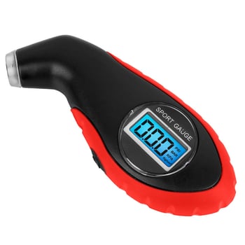 Coollet цифров манометр за гуми — преносим тестер за автомобили и мотори, дигитален дисплей, диапазон 3–150, поддръжка на множество единици