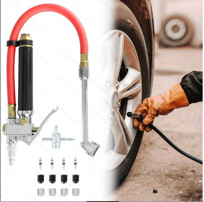 Пистолет за налягане на автомобилни гуми – SMT 5216, алуминиева тръба, диапазон 10–120 psi, точност ≤2 psi, резба 1/4 NPT