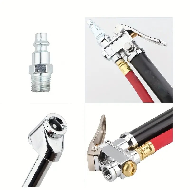 Пистолет за налягане на автомобилни гуми – SMT 5216, алуминиева тръба, диапазон 10–120 psi, точност ≤2 psi, резба 1/4 NPT