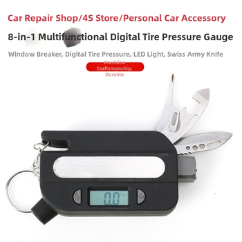 Automobiļu riepu spiediena mērinstruments – Musen Hall, plastmasas korpuss, saus baterija, 0,08 kg