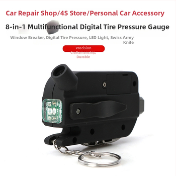 Automobiļu riepu spiediena mērinstruments – Musen Hall, plastmasas korpuss, saus baterija, 0,08 kg