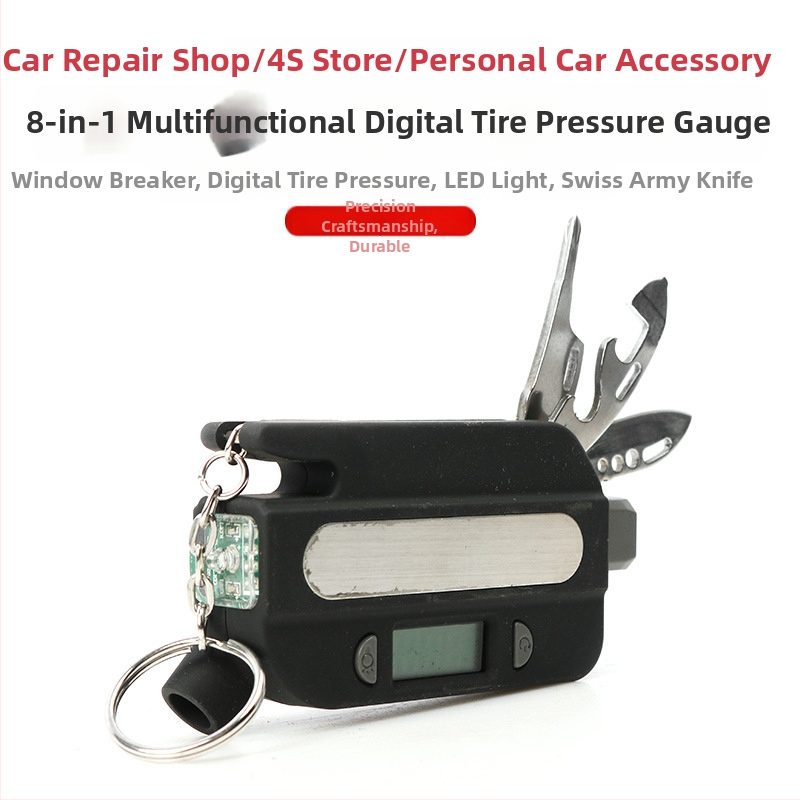 Automobiļu riepu spiediena mērinstruments – Musen Hall, plastmasas korpuss, saus baterija, 0,08 kg