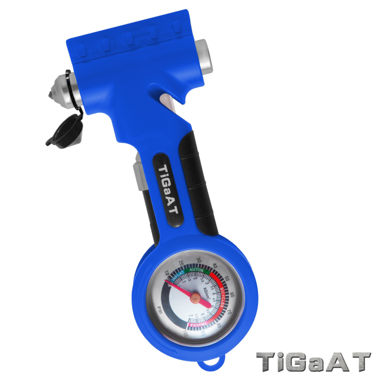 Coolep 3-1 mehāniskais riepu spiediena mērītājs ar augstu precizitāti, daudzfunkcionāls drošības instruments un vakuuma riepu spiediena mērītājs