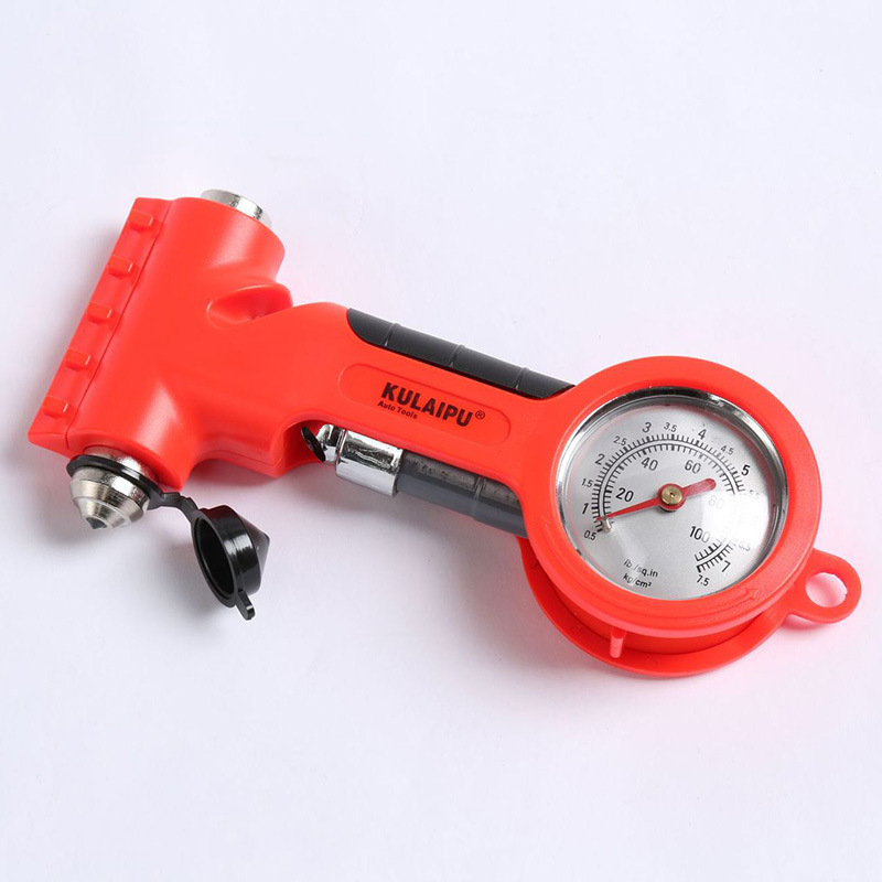 Coolep 3-1 mehāniskais riepu spiediena mērītājs ar augstu precizitāti, daudzfunkcionāls drošības instruments un vakuuma riepu spiediena mērītājs