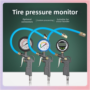 Digitālais riepas spiediena mērītājs automašīnai, alumīnija sakausējuma korpuss, precizitāte 0.01, spiediena diapazons 200, dažādas vienības