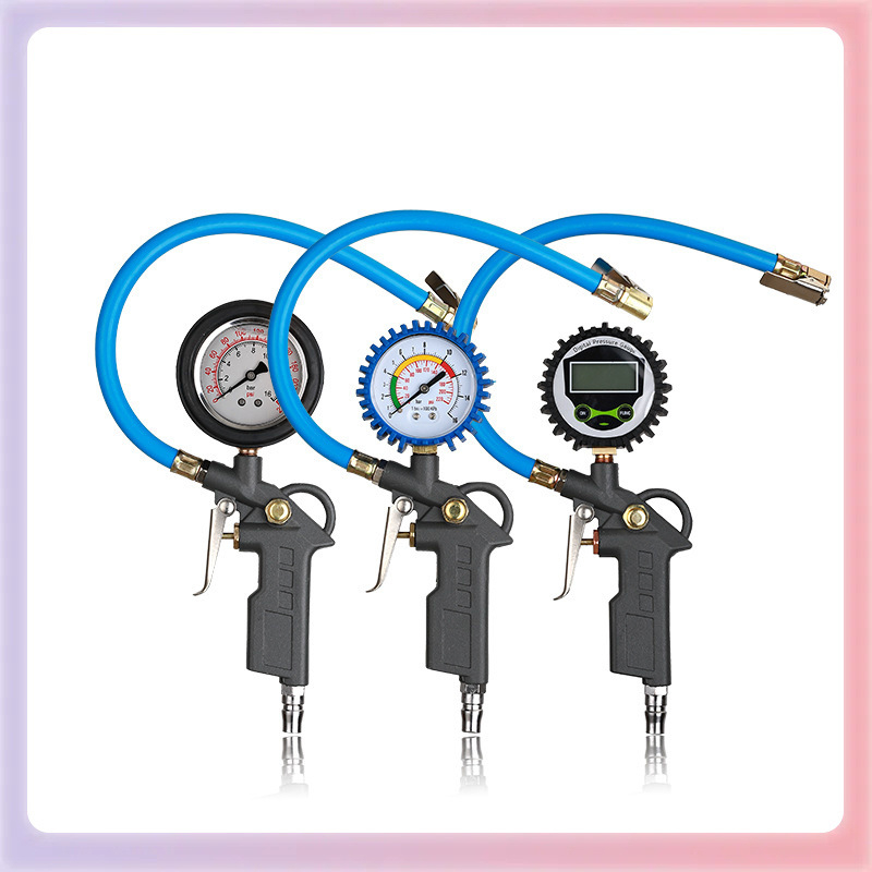 Digitālais riepas spiediena mērītājs automašīnai, alumīnija sakausējuma korpuss, precizitāte 0.01, spiediena diapazons 200, dažādas vienības