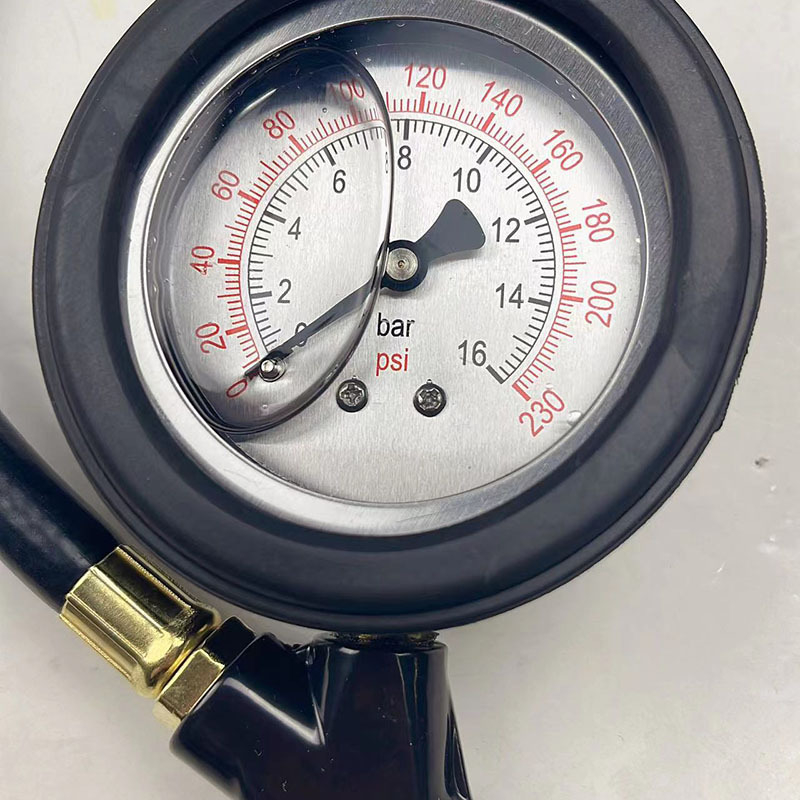 Dx60 digitālais riepu spiediena mērītājs un gaisa uzpildes pistole, 200 psi diapazons, precizitāte 0.01 psi, metāla korpuss, psi/bar displejs