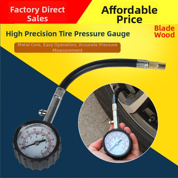 Riepu spiediena manometrs ar garu cauruli, augsta precizitāte, 0–100 psi, universāla savietojamība