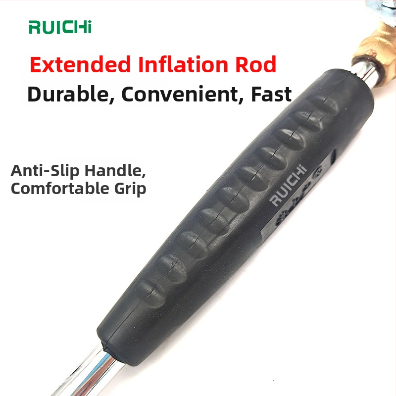 Piepūšanas stienis riepu piepumpēšanai ar garu korpusu un hromētu pārklājumu, 0.27 kg