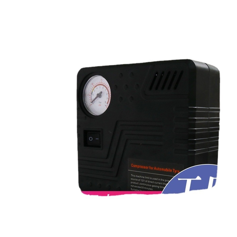 Metalinis automobilinis oro siurblys su skaitmeniniu padangos slėgio matuokliu, 12V, 220W, 45 L/min, maitinamas iš cigarečių degiklio, daugiacilindrų dizainas