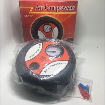 Nešiojamas 12V automobilių oro inflatorius su manometru, 120W, 60 cm laidas, vieno cilindro