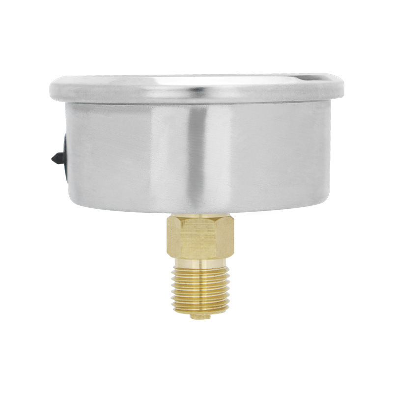 Otporno na udarce mjerni tlak od nehrđajućeg čelika za hidraulične i pneumatske sustave, navoja M14×1.5, raspon -0.1 do 60 MPa, točnost 2.5, temperatura okoline -40 do 70°C