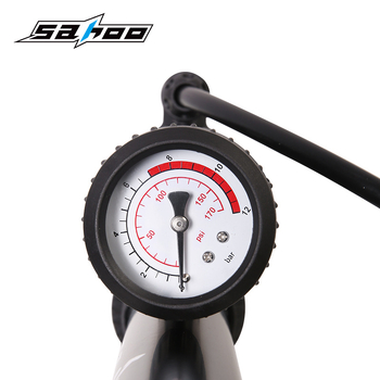 Nešiojama aliuminio lydinio grindų pompa dviratėms ir elektromobiliams — didelis slėgis, suderinama su ventilių Schrader/Presta/American