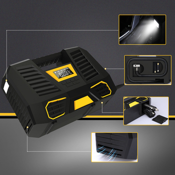 Automobilio padangų pripūtimo siurblys su skaitmeniniu ekranu, 12V, 100W, 35 L/min, 50 cm pūtimo vamzdelis