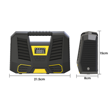 Automobilio padangų pripūtimo siurblys su skaitmeniniu ekranu, 12V, 100W, 35 L/min, 50 cm pūtimo vamzdelis