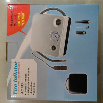 Automobilio padangų siurbtuvas, 12V DC, vieno cilindro, 120W, 35 L/min, padangų slėgio matuoklis