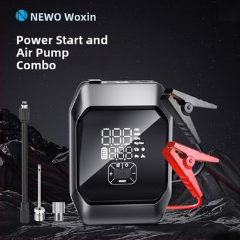 Visą į vieną - nešiojamas automobilio užvedimo įrankis ir oro siurblys (12V, 120W, įkraunamas, 35 L/min, >20 min veikimo laikas)