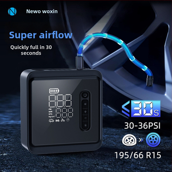 Automobilių oro siurblys su vienu cilindru — nešiojamas belaidis elektrinis siurblys su skaitmeniniu ekranu, 120W, 35 L/min, 650 g