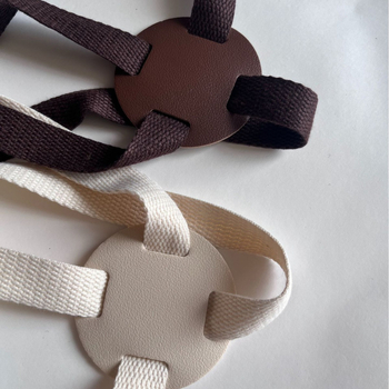 Унисекс презрамки за панталони от естествена кожа, три клипа, фиксирана дължина