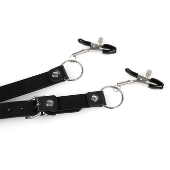 Кожена презрамка за чанта в европейски стил с четири клипси, регулируема дължина и кръстосан дизайн