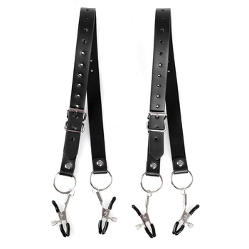 Кожена презрамка за чанта в европейски стил с четири клипси, регулируема дължина и кръстосан дизайн