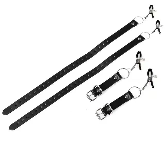 Кожена презрамка за чанта в европейски стил с четири клипси, регулируема дължина и кръстосан дизайн