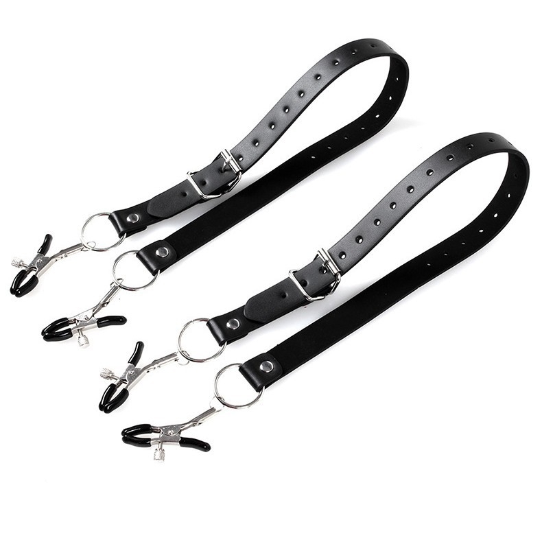 Кожена презрамка за чанта в европейски стил с четири клипси, регулируема дължина и кръстосан дизайн