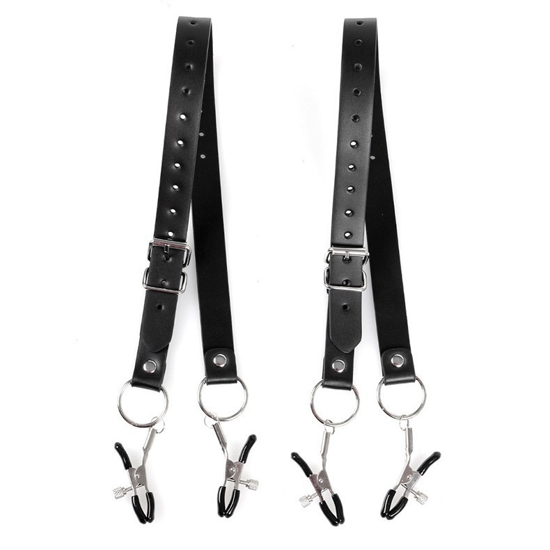Кожена презрамка за чанта в европейски стил с четири клипси, регулируема дължина и кръстосан дизайн
