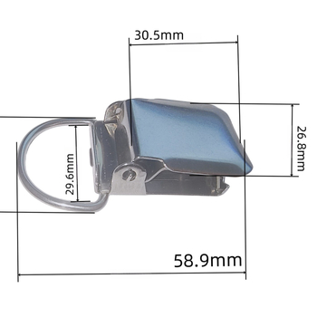 Неръждаем клип за презрамки, D-образна щипка, 1 бр, за възрастни, унисекс, силна издръжливост
