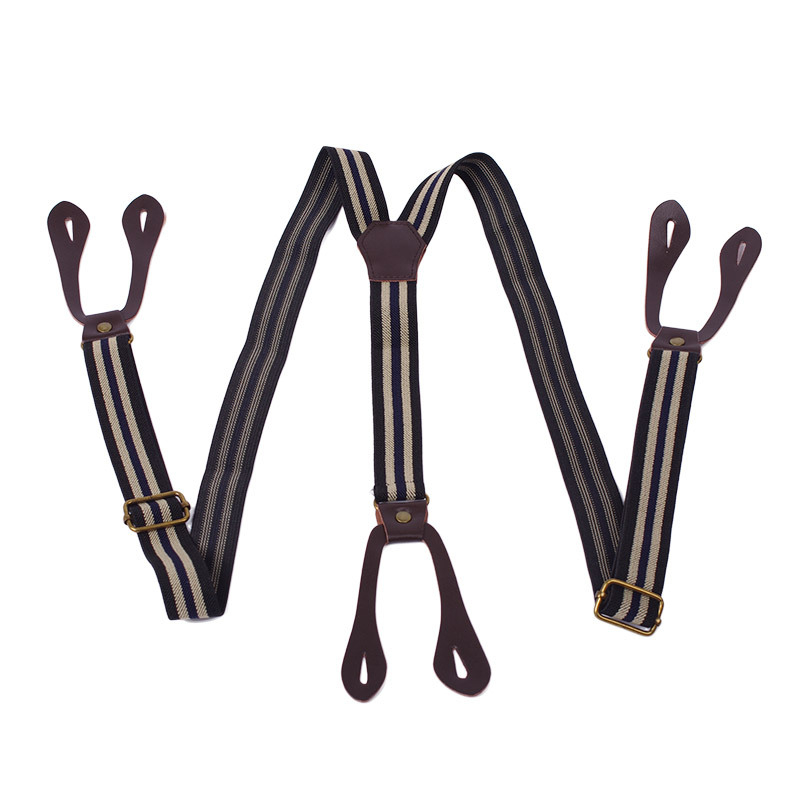 Еластични презрамки за мъже и жени, кръстосани на гърба, регулируеми, с 3 клипа, жакардова тъкан